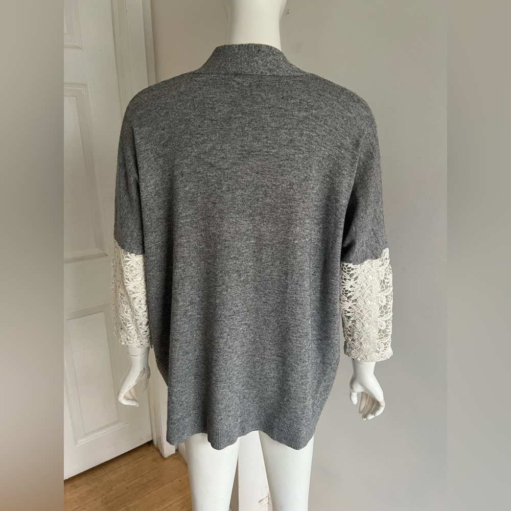 Claudie Pierlot Mania Women Sweater Pullover Wool Cashmere Gray M Quiet Luxury - Picture 4 of 8
